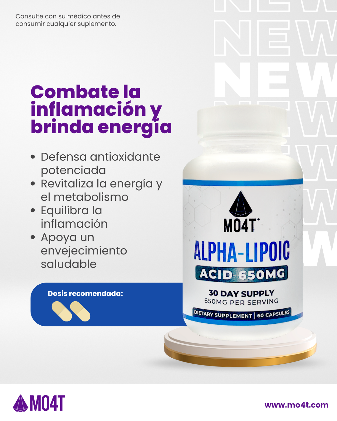 ÁCIDO ALFA LIPOICO - Combate la inflamación y brinda energía