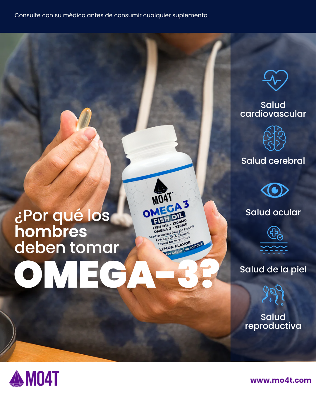 OMEGA-3 CON EPA Y DHA - Para el corazón, cerebro y sistema inmune